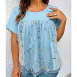 2023 New Spring Summer Lace Stitching Top T Shirt Women Y2k Top