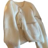 Suéter francés con botones de perlas, cárdigan, ropa de otoño y primavera, abrigo de punto de Cachemira de leche suave