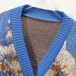 Vintage Cardigan V Neck Coat Art Autumn Design Niche Sweater Woman Y2k Top Cardigans  Fashion