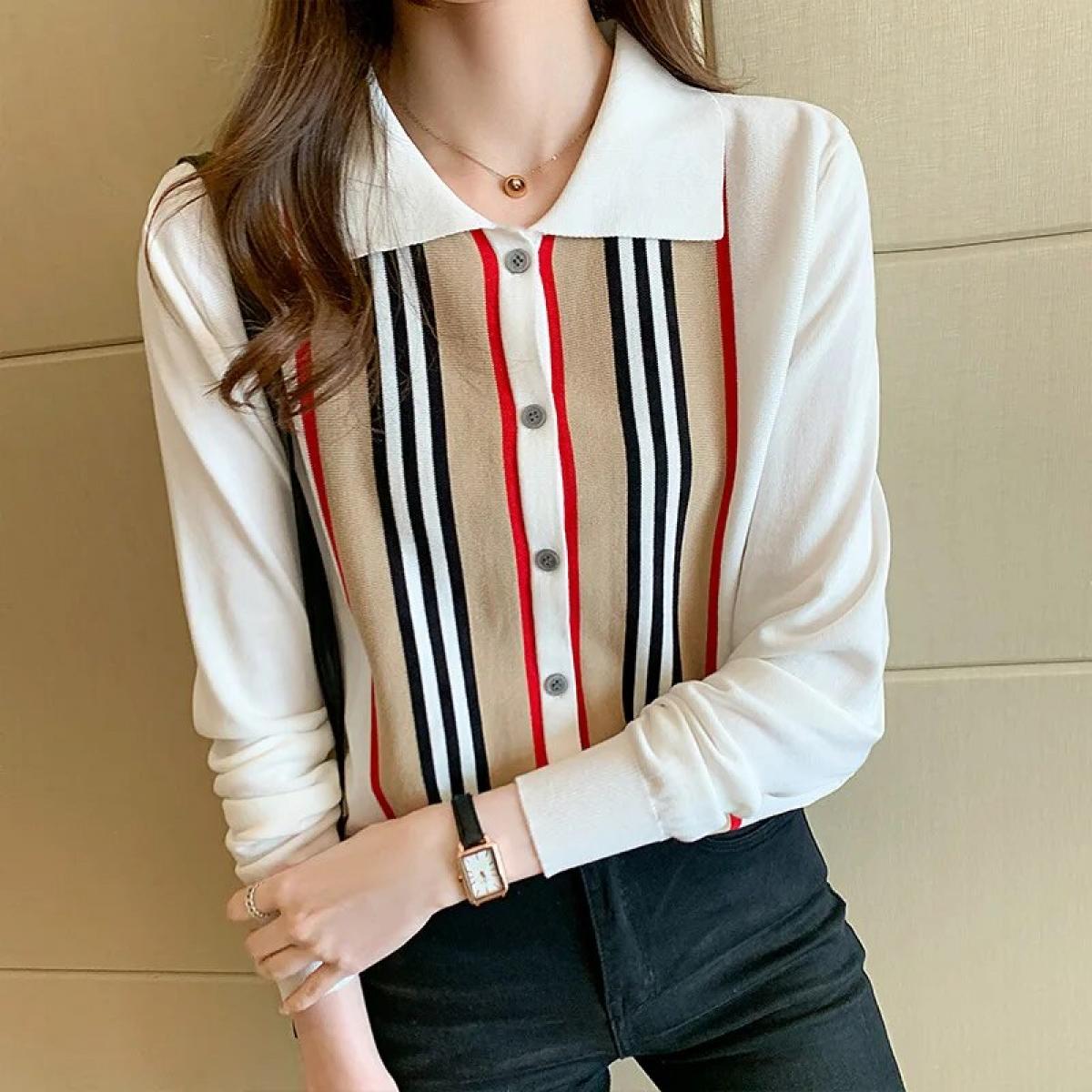 Blusa a best sale rayas de moda