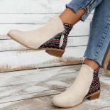 الخريف الرجعية ليوبارد الجانب سستة حذاء من الجلد النساء جولة تو حجم كبير مربع حذاء بكعب سميك السيدات أحذية بوت قصيرة بوتاس دي م