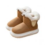Winter Warm Ankle Boots Women Indoor Cotton Slippers Soft Plush Platform Sole Home Casual Non Slip Snow Boots Fluffy Foo
