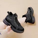 المرأة منصة الترفيه الرياضة أحذية قطنية أفخم أحذية مرتفعة 2023 شتاء دافئ أحذية مفلكنة أحذية الثلوج Zapatos M