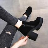 Fashion Ankle Elastic Suede Boots Winter High Heels Stretch Women Autumn  Booties Pointed Toe Women Pump Size 35 40