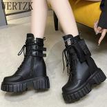 2023 Autumn New Laceup Zipper Buckle Pocket Decoration Women's Ankle Boots Round Head Fashion Platfrom Women's Casual Bo