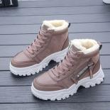 Hot Selling Winter New Women Boots Warm Plush Solid Color Sports Casual Cotton Pu Short Barrel Snow Boots Botas Sports S