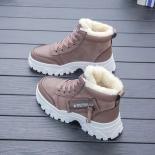 Hot Selling Winter New Women Boots Warm Plush Solid Color Sports Casual Cotton Pu Short Barrel Snow Boots Botas Sports S