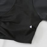 Conjunto de Bikinis con cordón negro para Mujer, Top corto, pantalones cortos, traje de baño inferior, ropa de playa, Bikini par