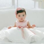 فستان رسمي أبيض للمعمودية للفتيات الصغيرات الأميرة اللطيفة بعمر 1 2 سنة ملابس حفلات عيد الميلاد ثوب حفلة التعميد توتو D