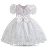 1 5 Yrs Birthday Baptism White Dress For Baby Girls Backless Lace Weddings Party Princess Dress Christmas Girl Kid's Dre
