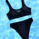  Black Mesh Bikinis Set Swimwear Women High Waist Swimsuit High Leg Cut Bathing Suit Brazilian Bikini Mujer Beachwear Sw