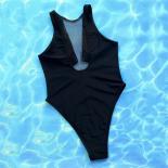  Mesh Sheer Fish Patchwork Swimsuit Women One Piece Swimwear High Cut Backless Bathing Suit Bodysuit Swimming Suit Beach