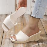 Fashion Slippers Women Platform Sandals High Heels Sandals Summer Women Shoes Beach Flip Flops Solid Slides 2022 Slipper