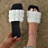 Women Sabot Soft Luxury Beach Shoes Slippers Flat Slides Low Fashion Slipers 2023 Rome Spring Pu Rubber Basic Beach Shoe