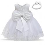 Baby Girl Lace Dresses Infant Flower Wedding Dress Elegant Princess Party Tutu Toddler Kid Birthday Baptism Formal Gala 