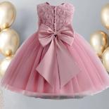 Red Christmas Dress For Girls Elegant Kids Flower Girl Birthday Party Gown Princess Wedding Formal Evening Gala Costumes