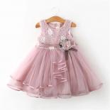 15t Baby Butterfly Princess Dress Pink Wedding Dress For Flower Girl 12m Infant 1st Birthday Baptism Outfit Summer Casua