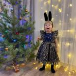 Vestido de fiesta para bebé pequeño, vestido de Navidad con lentejuelas y volantes para niño de 1 a 5 años, tutú de tul, Vestido