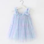 Vestido de princesa para niña pequeña, disfraz de tul de unicornio arcoíris para bebé, vestidos de tirantes sin mangas de verano