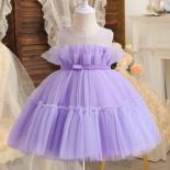 2023 תינוקות בנות שמלת נסיכה אלגנטית לפעוט יום הולדת שמלות מסיבת חתונה שמלות טול תינוקות תחפושת טוטו טבילה לילדים