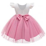 12m Baby Girl Dress Kid Red Bow Beading Christmas Tutu Gown Infant First Birthday Party Outfit Toddler New Year Princess