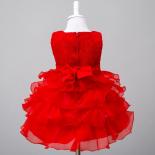 Vestido rojo de Navidad para niñas, disfraz de princesa, vestido de fiesta de boda para niños, Vestidos de noche formales para d