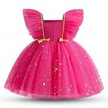Vestido rosa de Navidad para niñas pequeñas, cumpleaños, bautismo, tutú con lentejuelas, vestido de fiesta de noche de princesa,