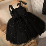 Disfraz de Halloween para niña pequeña, vestido de fiesta de noche con cuentas negras, vestido de tutú de princesa para niña de 