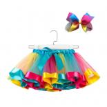 2024 חצאית טוטו חדשה בגדי תינוקות בנות מפוארים צבעוניים מיני חצאית pettiskirn מסיבת ילדים ריקוד קשת טול חצאיות ילדים