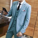 3 Pieces Sets Blazers Jacket Pants Vest Suits / Boutique Men's Casual Business Dress Wedding Groom Suit Coat Trousers Wa