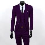Jacket Pants Vest Men's Suits Slim Fit Tuxedo Brand Fashion Dress Wedding Blazer New Arrival Work Male Business Coat Wai