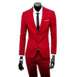 Color sólido traje de boda chaqueta pantalones conjuntos de 3 piezas/moda hombres trajes casuales de negocios vestido Blazers ab