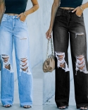 Factory Direct Sales  And  Style Jeans In Stock Wholesale Autumn Street Trendy Ripped Jeans