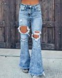 Autumn New   Jeans For Women,  And  Ripped Tassel Jeans