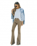 Spring New  And  Women's Jeans, High-waisted Floor-length Retro Flared Trousers, Wholesale In Stock