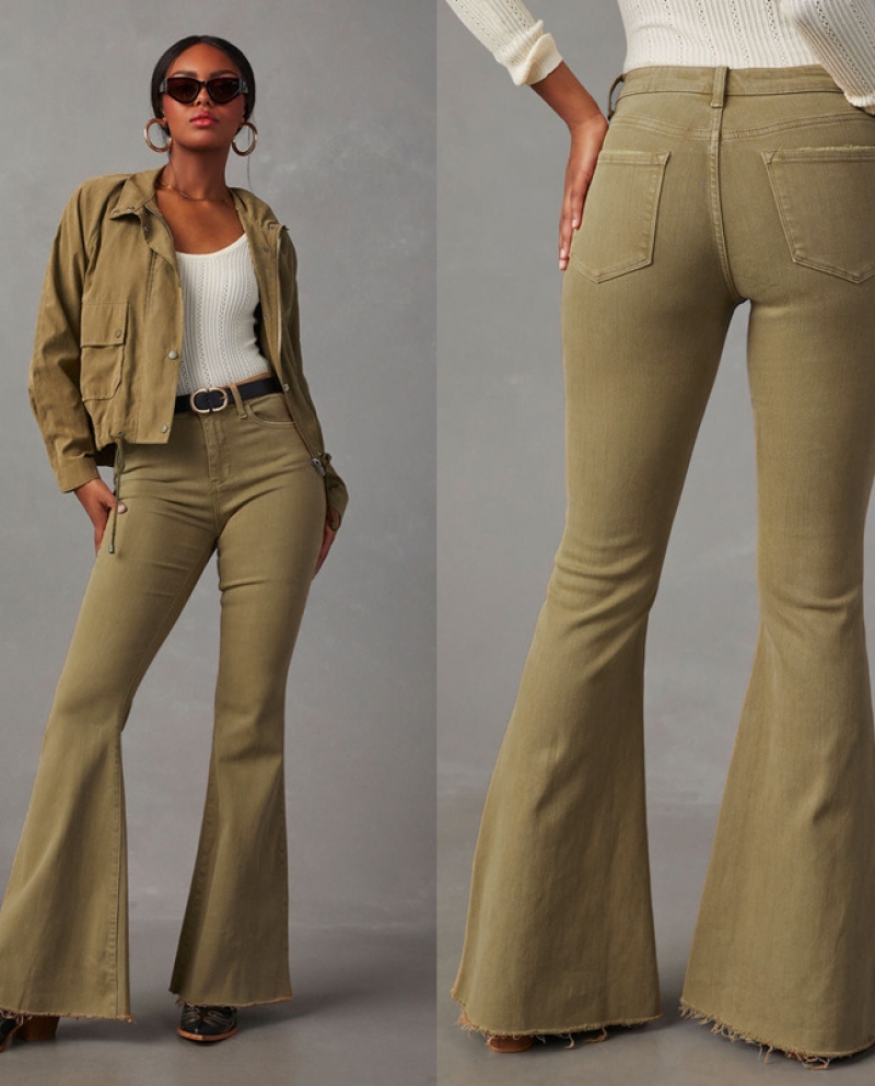  And  Retro Long Jeans For Women, Slim Fit, Flared Pants, Casual Trousers, Women's Ready Stock