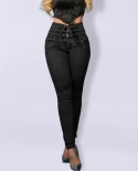 Factory Direct Sales Of New Strappy Slim-fitting Jeans For Women, High-waisted, Slimming Butt-lifting Trousers In Stock