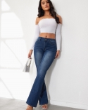 And  Retro Jeans Women's 2024 Spring New Elastic Slim Micro-flared Pants Trousers