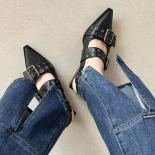 נעלי סלינגבק גותי עקבים צ'אנקי משאבות לנשים מסמרת רחוב בסגנון עקב בינוני וינטג' סנדלי קז'ואל אביב קיץ