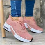 נשים מידות גדולות אביב וסתיו רשת תחתית עבה חדשה תואמת צבע שרוכים נעלי ספורט קז'ואל נעלי יחיד לנשים
