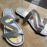 נשים קיץ נעלי בלינג שטוחות נעלי ג'לי רכות שקופות כפכפים לנשים סנדלי חוצות חוף נשים מגלשות פלוס