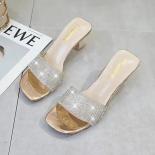 New Bright Diamond Sandals Open Toe High Heels Women Slippers Sandalia Feminina Party Dress Shoes Sandals Women Size 35 