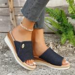 New Large Size Women's Shoes   Slippers Women's Slippers Wedge Heel Thick Sole Lightweight Casual Shoes 2024