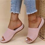 Women Sandals Soft Flat Sandals Zapatos Mujer Summer Sandals Women Stretch Fabric Summer Footwear Elegant Slippers Shoes