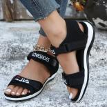 Sports Sandals Summer New Open Toe Heightened Platform Sandals Women's Beach Shoes Athleisure Sandals Plus Size 35 43