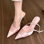 Sandals Women High Heels Shoes Fashion Summer Slippers 2024 New Pointed Toe  Dress Wedding Pumps Slingback Mujer Zapatil