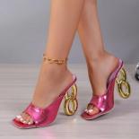 Ladies Shoes 2024 High Quality Peep Toe Women's Slippers Waterproof Casual Slippers Women Ladies High Heels Zapatos Para