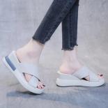2023 Women's Platform Wedge Sandals New Summer High Heeled Fish Mouth Women's Shoes Soft Leather Heightened Platform Sho