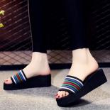 Slippers Women's Summerthick Soled Slope Heelslippers Casual Word Slippers Foam Sandals Fashion Wear Sponge Bottomed Sea