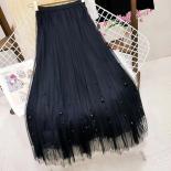 חצאית אופנה בסגנון y2k harajuku חצאית סתיו אביב קו חצאית דאמר וינטג' שחור ורוד חצאית מידי מקסי במותן גבוה